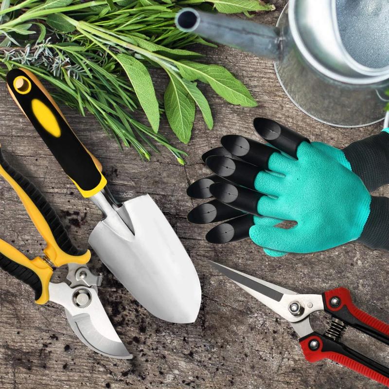 Ensemble d'Outils de Jardin avec Gants