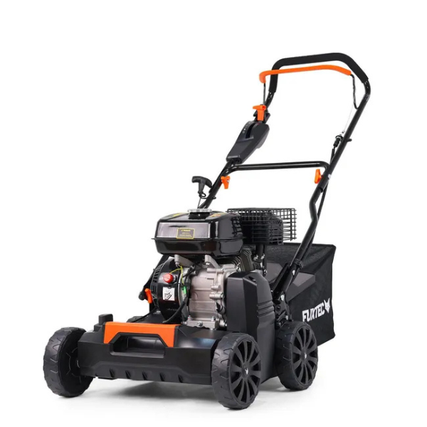 Scarificateur a gazon thermique - 212cm3 largeur 40cm sac 45l 18 lames 24 griffes