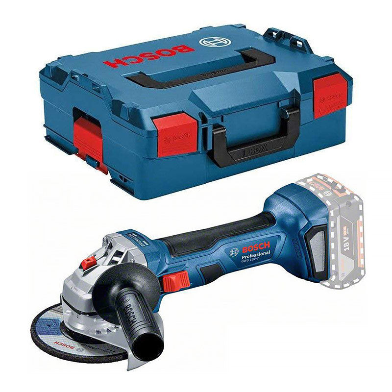 Meuleuse angulaire sans-fil BOSCH 06019H9002 - GWS 18V-7 Professional en L-Boxx (Machine Nue)