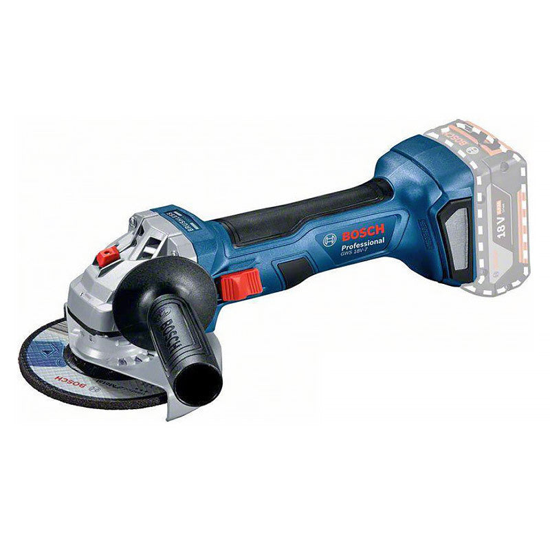 Meuleuse angulaire sans-fil BOSCH 06019H9002 - GWS 18V-7 Professional en L-Boxx (Machine Nue)