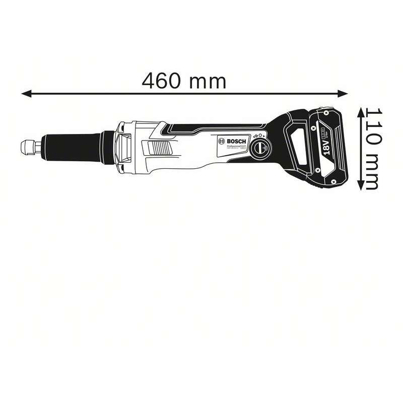 Meuleuse droite sans fil BOSCH 0601229100 - GGS 18V-23 LC Professional (Machine Nue) + L-Boxx
