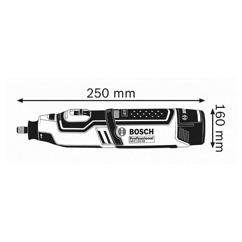 Outil multifonction rotatif BOSCH 06019C5002 GRO 12V-35 en coffret L-boxx avec accessoires - Machine Nue