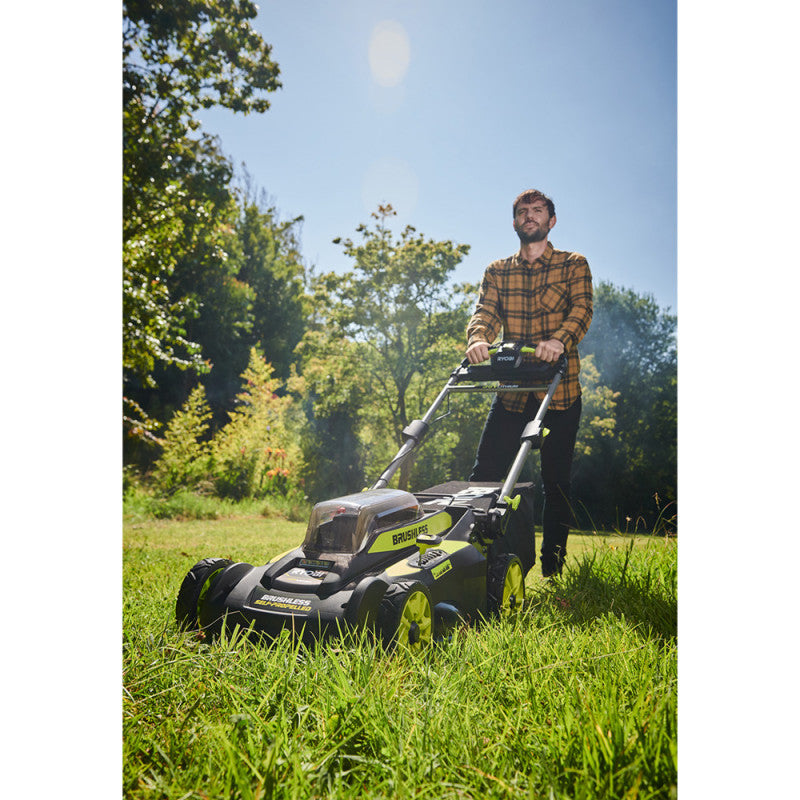 Tondeuse tractée Brushless 36V MAX POWER RYOBI RY36LMX51A-160 - 51 cm (1 x 6,0 Ah High Energy)