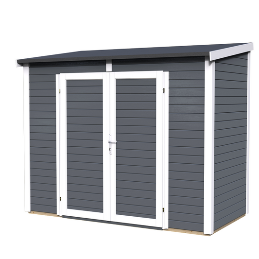 Abri de Jardin en Bois Anthracite - 3,49m²