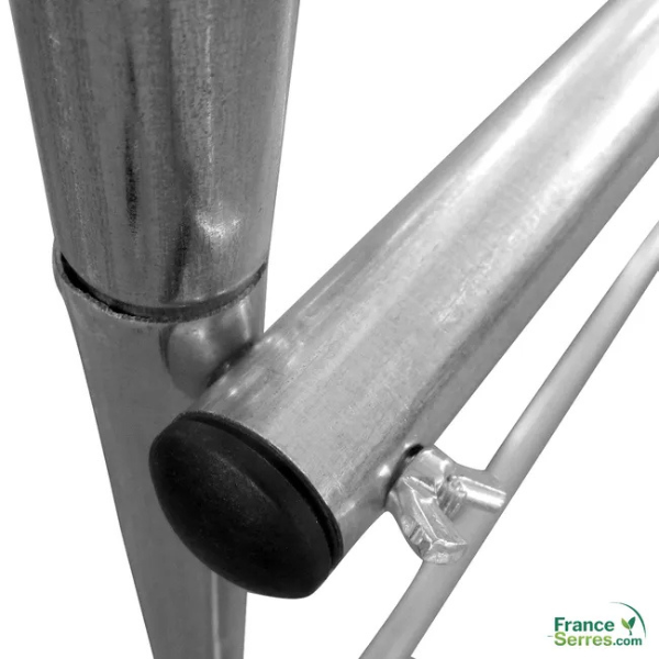 Serre de jardin tunnel 18m² - ø32 mm acier galvanisé avec bâche transparente