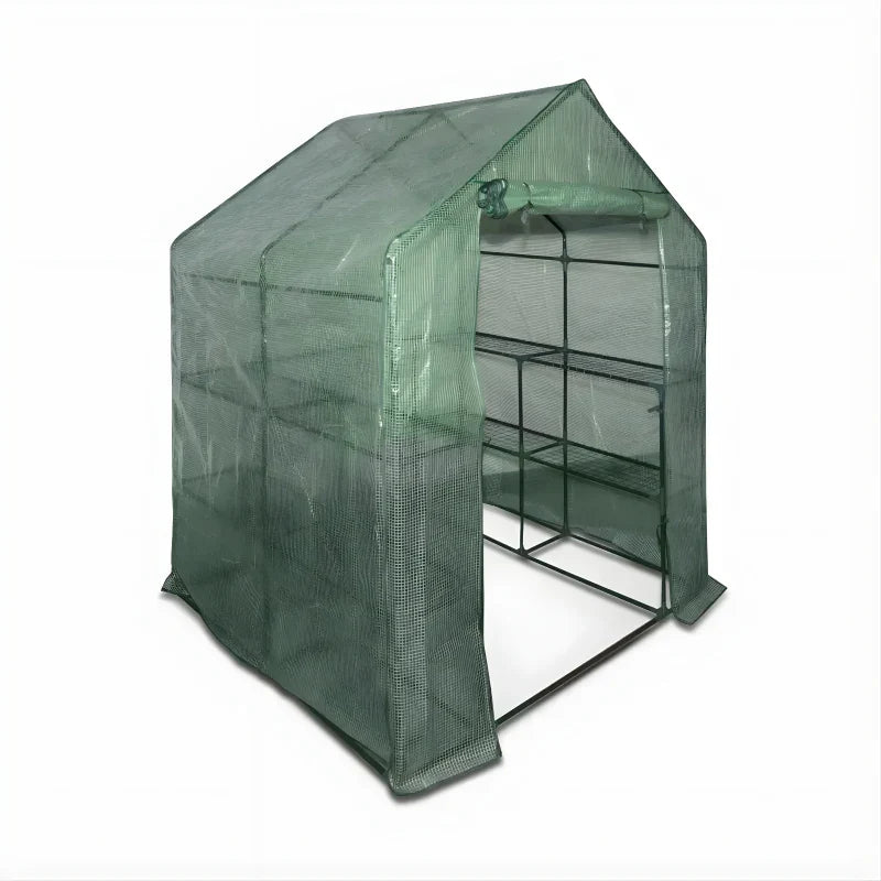 Serre de Jardin Tunnel 2m² avec 8 Étagères