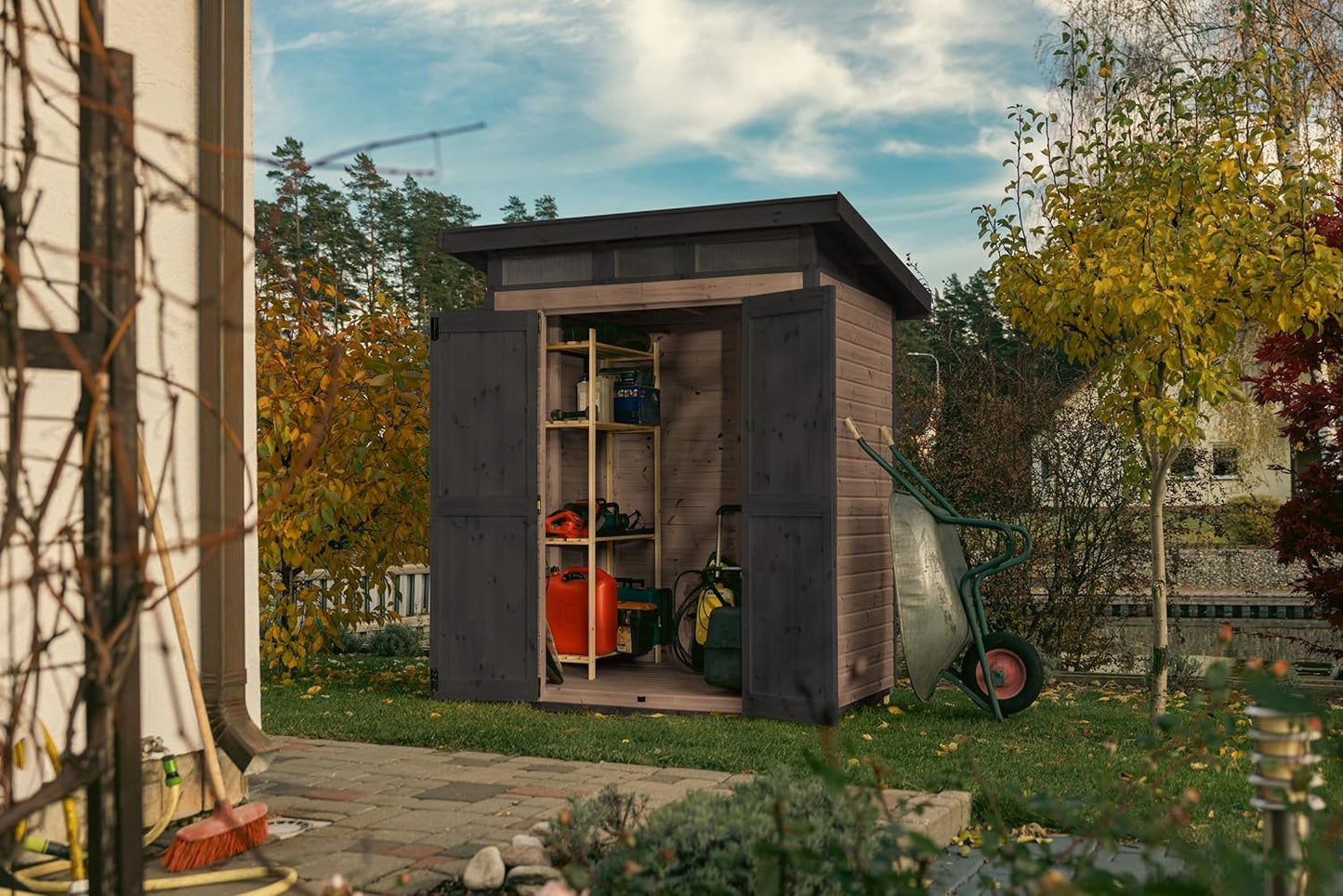 Abri de Jardin - Robuste Cabane à Outils en Bois