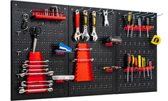 Organisateur d'Outils Mural en Panneau Perforé - Métal
