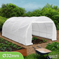 Serre de jardin tunnel 18m² - ø32 mm acier galvanisé avec bâche transparente