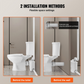 WC Broyeur Sanitaire 500 W, Pompe de Relevage Puissante, Système Compact avec Broyeur à Décharge Arrière et Chasse d'Eau, 3 Entrées, Sous-sol