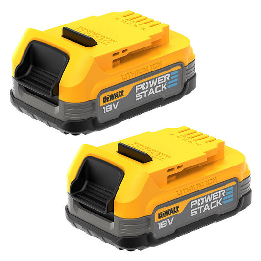 2 Batteries 1,7 Ah 18V DEWALT POWERSTACK DCBP034-XJ Li-Ion