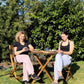 Salon de Jardin Bistrot Table et 2 Chaises en Bois