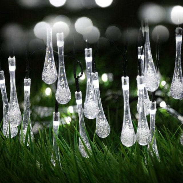 Guirlande Solaire Extérieure LED en Forme de Goutte d'Eau