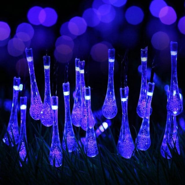 Guirlande Solaire Extérieure LED en Forme de Goutte d'Eau