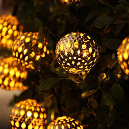 Guirlande Solaire de Boules Marocaines