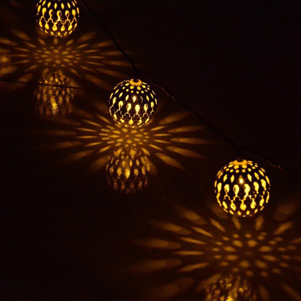 Guirlande Solaire de Boules Marocaines