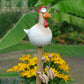Sculpture de Poulet Colorée et Amusante