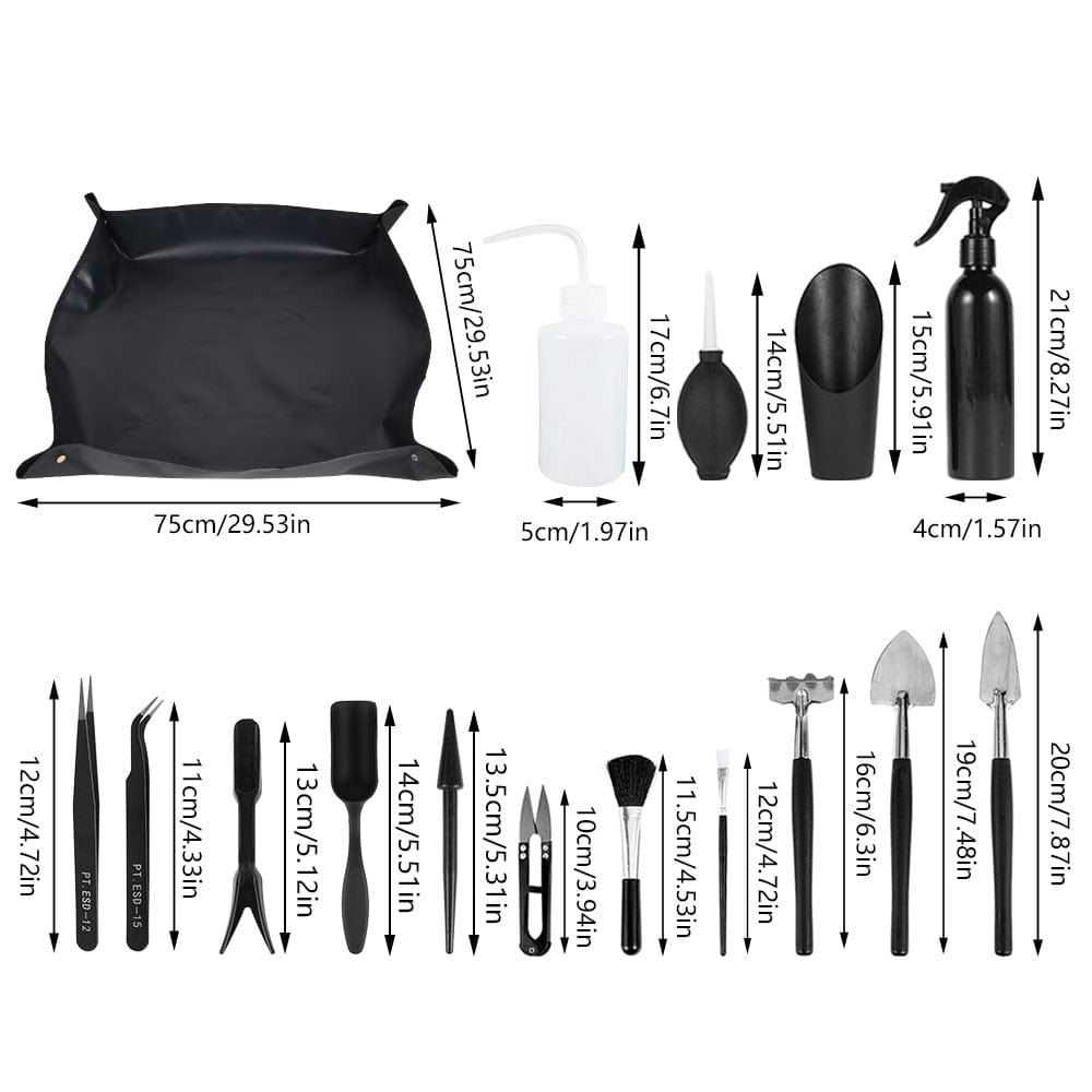 Lot de 21 Mini Outils de Jardinage